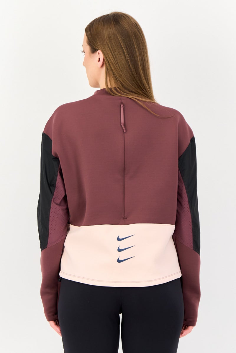 Nike Women Sportswear Fit Long Sleeve Running Sweatshirt, Multicolor - Image 3